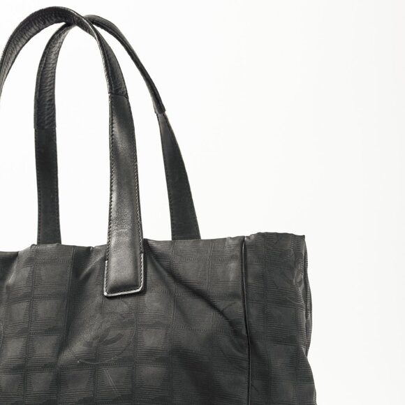 Chanel Travel Line Black Nylon CC-Jacquard Tote - Picture 7 of 10